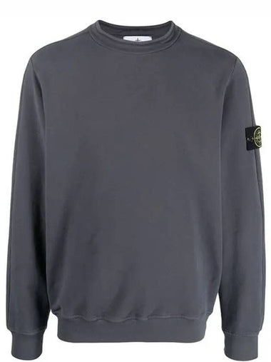 Stretch Cotton Fleece Mock Turtleneck Sweatshirt Lead - STONE ISLAND - BALAAN 1