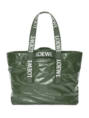 Paper Calfskin Fold Shopper Bottle Green B507X23X01 - LOEWE - BALAAN 1