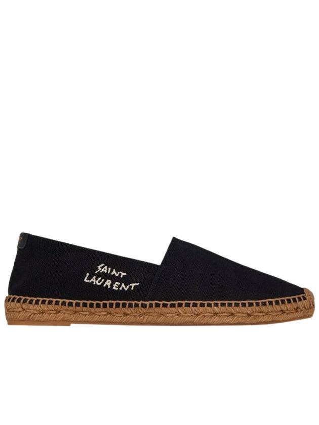 Logo Monogram Espadrilles Black - SAINT LAURENT - BALAAN 2