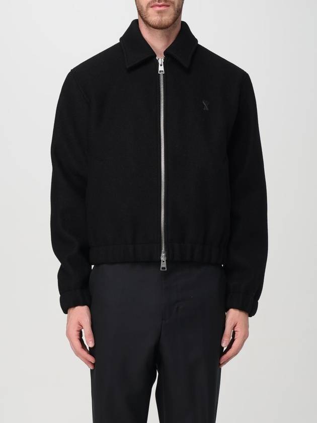 De Coeur Zip-Up Jacket Black - AMI - BALAAN 2