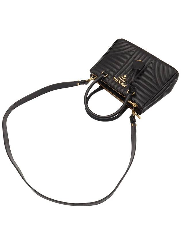 Black Leather Mini Diagram Galleria 2WAY 1BA896 2D91 - PRADA - BALAAN 7