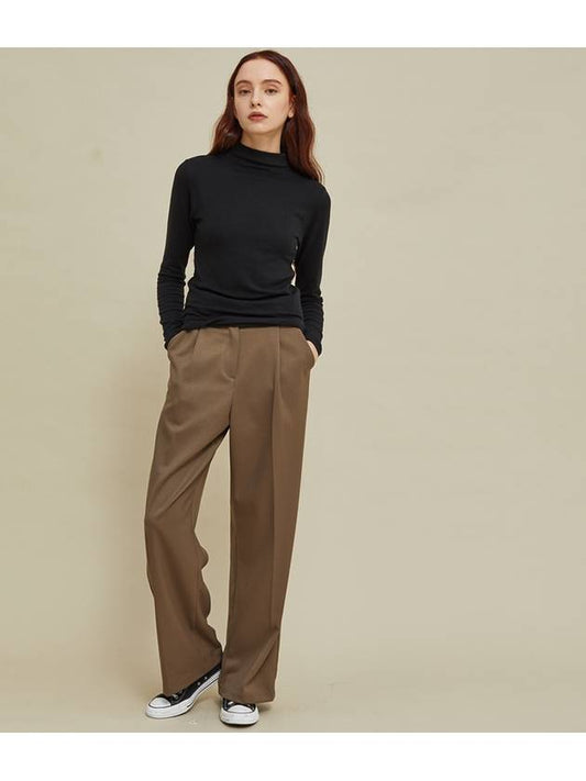 FW Long Wide Slacks Brown - MANAVIS7 - BALAAN 1