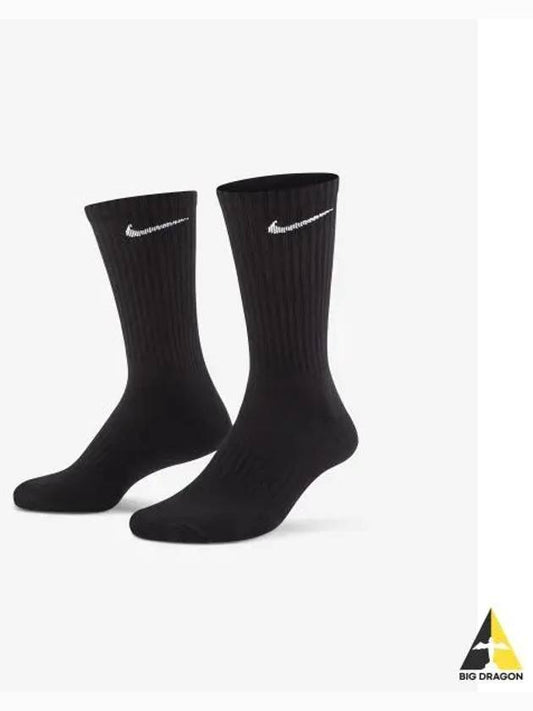 Everyday Cushioned Training Crew Socks 3 Pack Black - NIKE - BALAAN 2