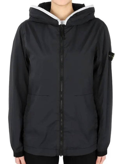 Stone Kids Waffen Patch Two Line Hooded Jacket Black 781640332 V0029 14A Adults can wear - STONE ISLAND - BALAAN 2