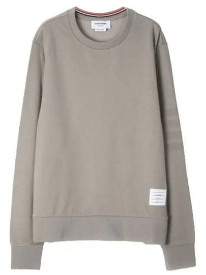 Classic Loopback Tonal 4 Bar Crewneck Knit Top Beige - THOM BROWNE - BALAAN 2