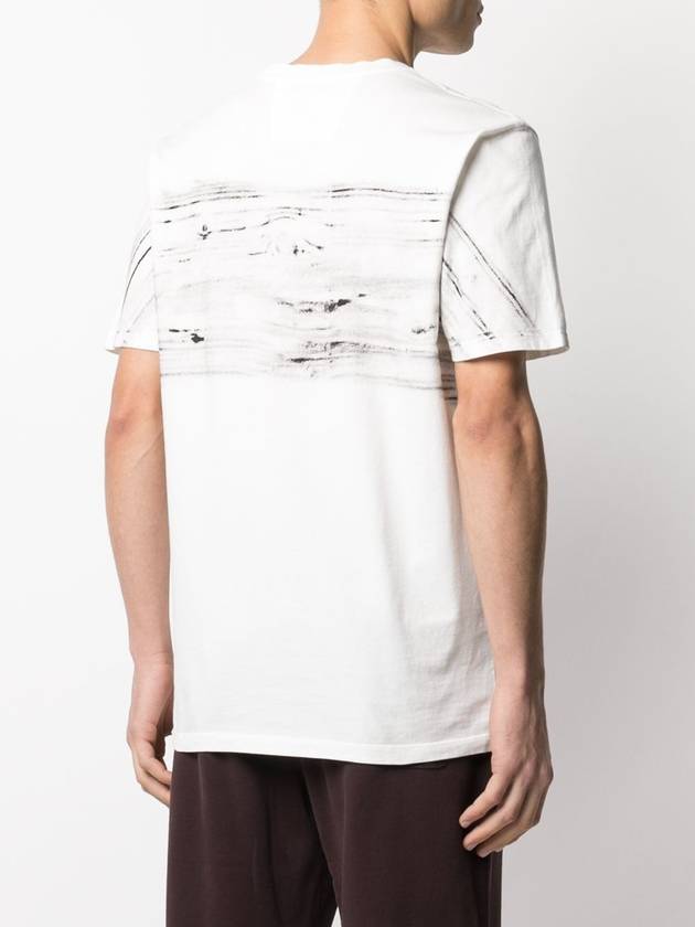 Logo Print Short Sleeve T-Shirt White - CP COMPANY - BALAAN.