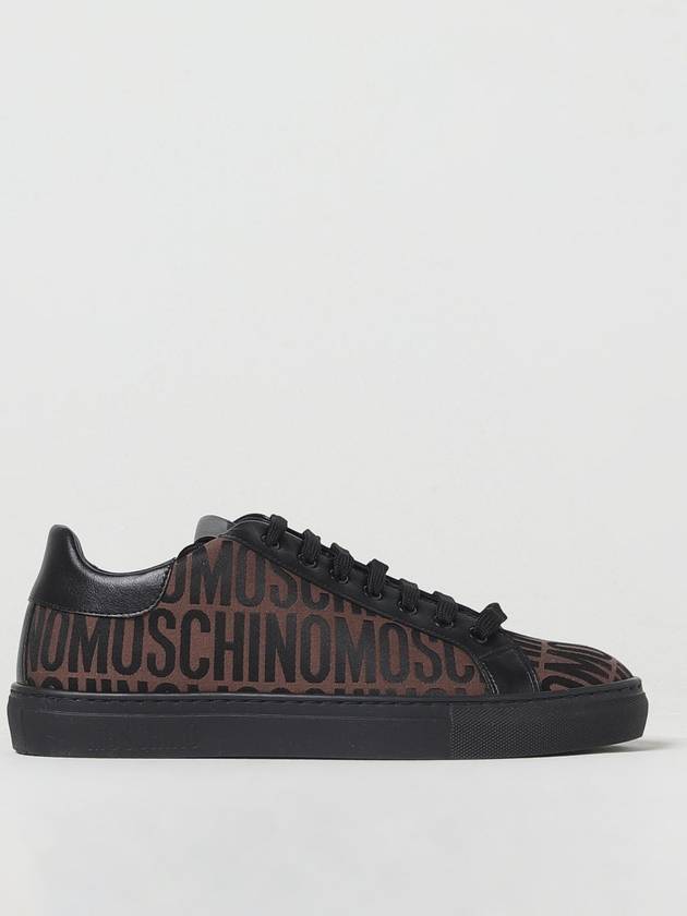 Sneakers Serena Moschino Couture in tessuto jacquard e pelle - MOSCHINO - BALAAN 1