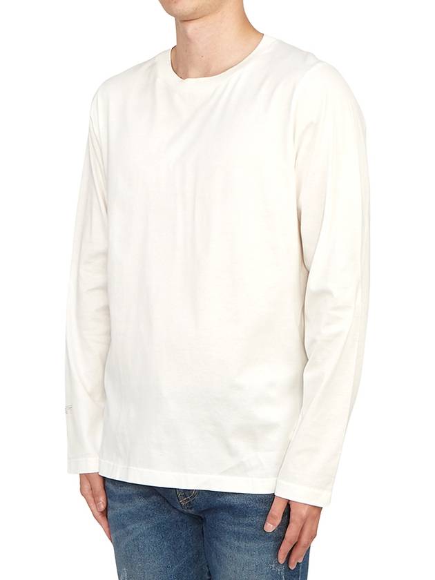 Shadow Project Cotton Jersey Long Sleeve T-Shirt White - STONE ISLAND - BALAAN 3