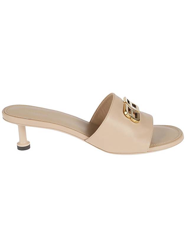 BB leather sandal heel beige - BALENCIAGA - BALAAN 2