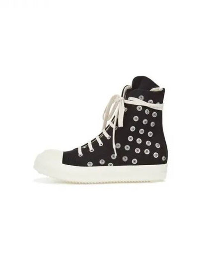 DRKSHDW Stud Canvas High Top Sneakers Black - RICK OWENS - BALAAN 2