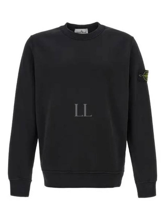 Compass Patch Cotton Sweatshirt Black - STONE ISLAND - BALAAN 2