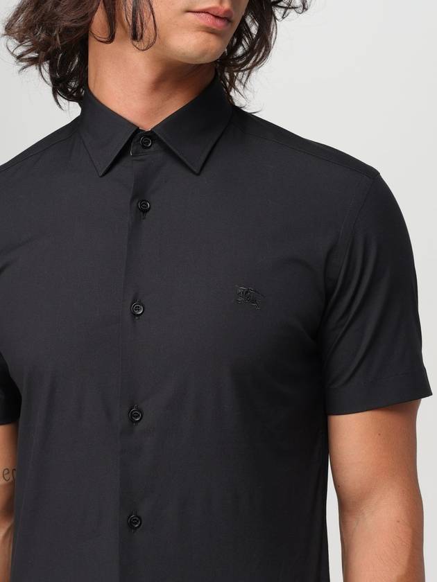 Organic Cotton Polo Shirt Black - BURBERRY - BALAAN 6