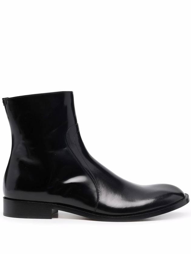 leather ankle boots dark brown - MAISON MARGIELA - BALAAN 2