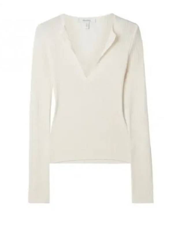 Urlo V-Neck Knit Top White - MAX MARA - BALAAN 2