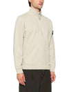 Logo Half Zipper Sweatshirt Beige - STONE ISLAND - BALAAN 3