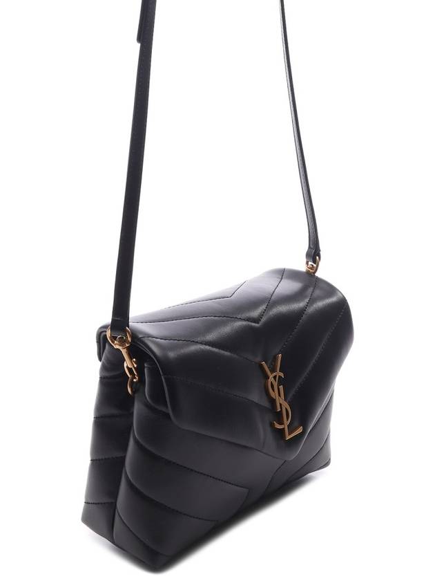 Loulou Toy Matelasse Shoulder Bag Black - SAINT LAURENT - BALAAN 4