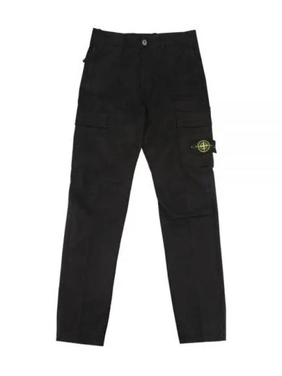 Supima Cotton Twill Stretch TC Straight Pants Black - STONE ISLAND - BALAAN 2