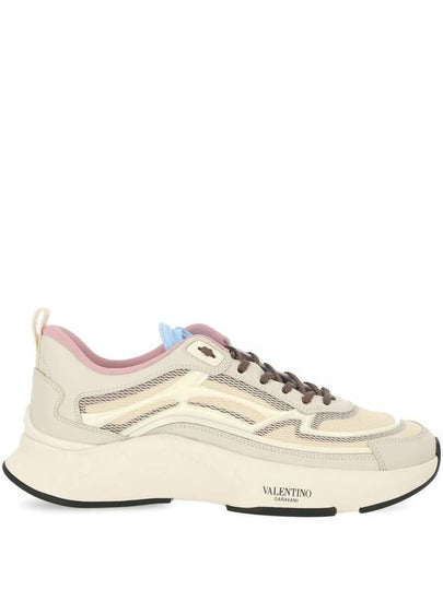 Logo Print Lace-Up Low Top Sneakers White - VALENTINO - BALAAN 2