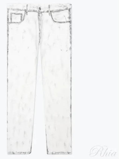 PLEA SurES P22W040 White Splice Work Pants - PLEASURES - BALAAN 1