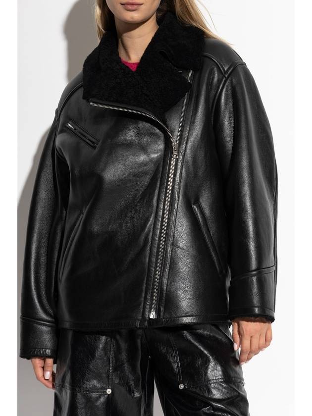 Isabel Marant Leather Jacket Adelina, Women's, Black - ISABEL MARANT - BALAAN 3