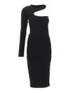 Women's Cut Out Midi Dress Black - HELMUT LANG - BALAAN 2