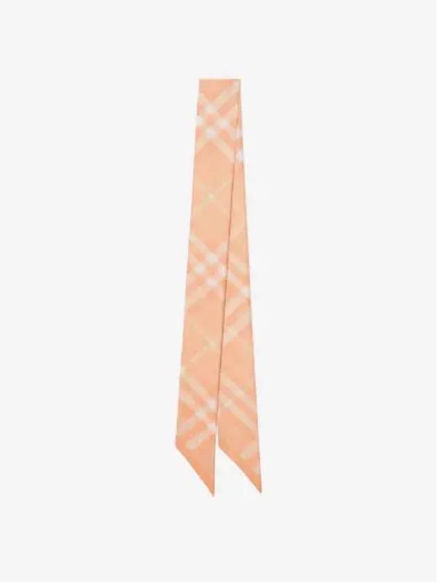 Check Skinny Silk Scarf Pink - BURBERRY - BALAAN 2