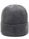 Men s Beanie Ami Alexandre Mattiussi Cashmere Hat Gray - AMI - BALAAN 3