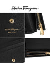 Vara Bow Gloss Flap Half Wallet Black - SALVATORE FERRAGAMO - BALAAN 5