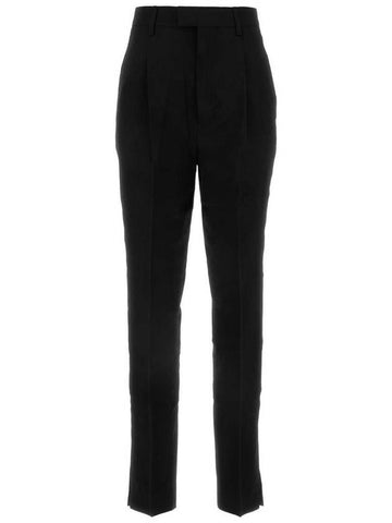 Cigarette Fit High Waist Pants Black - AMI - BALAAN 1