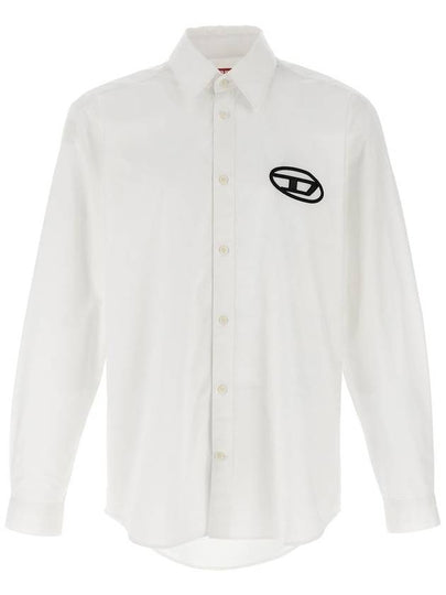 Cotton Shirt WITH OVALD Embroidered Logo A146340PCAL100 B0651186119 - DIESEL - BALAAN 2