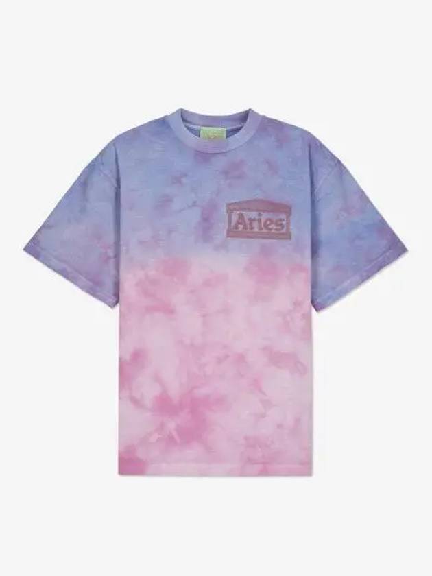 Desert Trip Deep Dye Short Sleeve T Shirt Purple CTAR60006PURPLE - ARIES - BALAAN 1