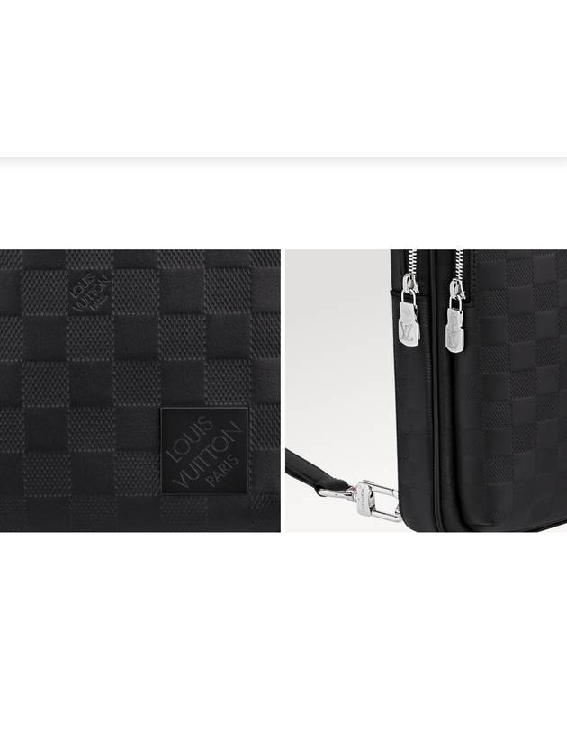 Men's Avenue Logo Patch Sling Bag Black - LOUIS VUITTON - BALAAN 5