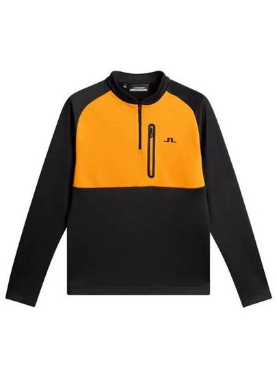 Adam Quarter Zip Mid Layer Long Sleeve T-Shirt Black - J.LINDEBERG - BALAAN 2