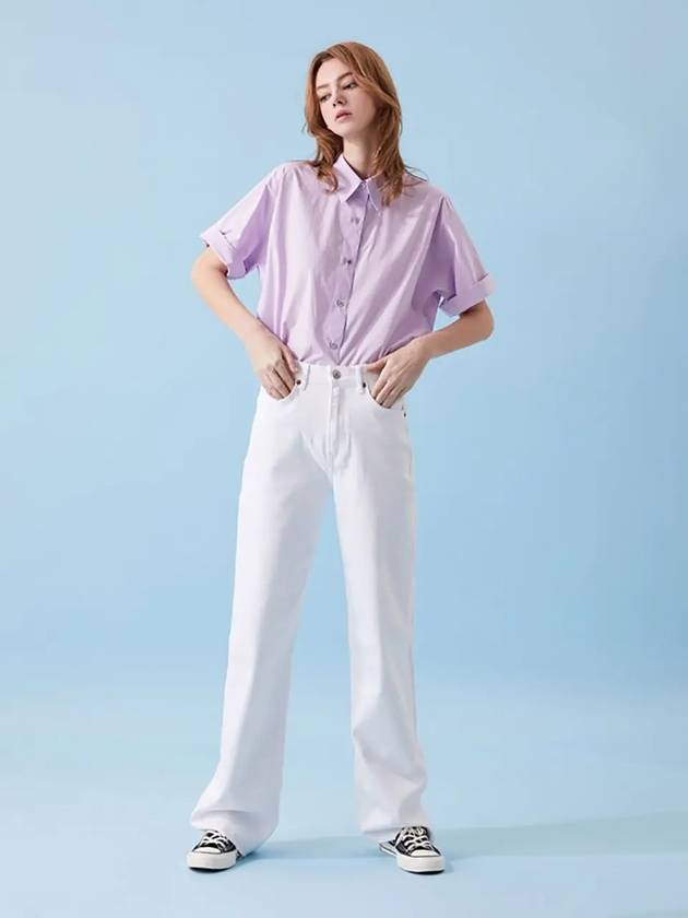 French sleeve cotton short sleeve shirt violet VL230 - VOYONN - BALAAN 8