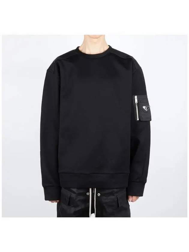 UJL03C 11JE F0806 Triangular logo pocket sweatshirt - PRADA - BALAAN 2