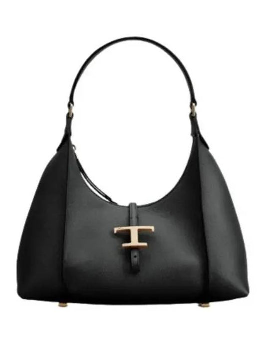 T Timeless Calf Leather Small Shoulder Bag Black - TOD'S - BALAAN 2