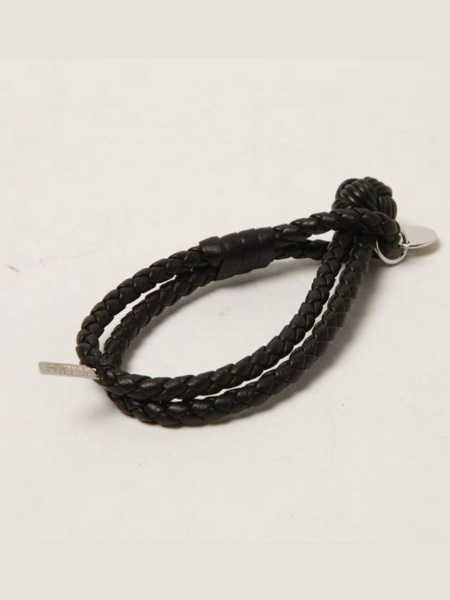 Intrecciato Double Weaving Bracelet Black - BOTTEGA VENETA - BALAAN 7