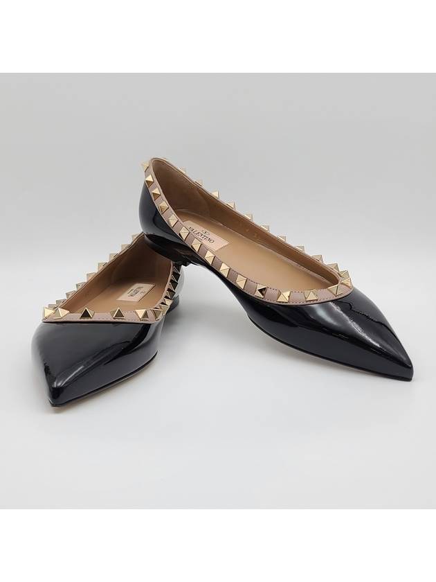 Rockstud Ballerina Flats Black - VALENTINO - BALAAN 6