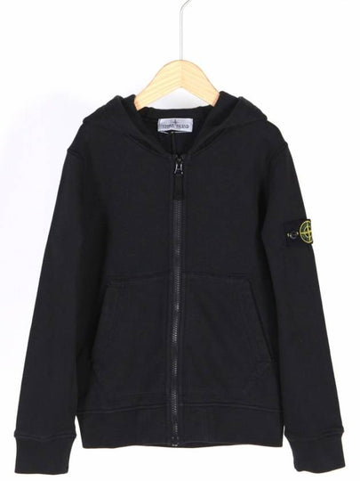 Kids Wappen Patch Zip-Up Hoodie Black - STONE ISLAND - BALAAN 2