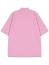 Women s Basic Logo Half Neck T Shirt Pink MCFW24LT5PK - MACKY - BALAAN 3