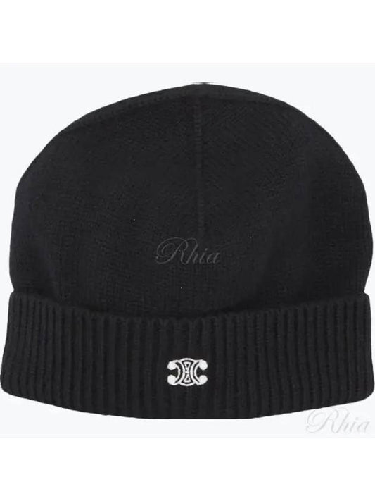 Triomphe Logo Beanie Black - CELINE - BALAAN 2