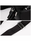 Re-Nylon Saffiano Leather Triangle Logo Cross Bag Black - PRADA - BALAAN 6