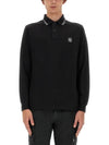 Logo Patch Polo Shirt Black - STONE ISLAND - BALAAN 1