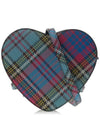 Women's ORB Tartan Check Heart Cross Bag - VIVIENNE WESTWOOD - BALAAN 4