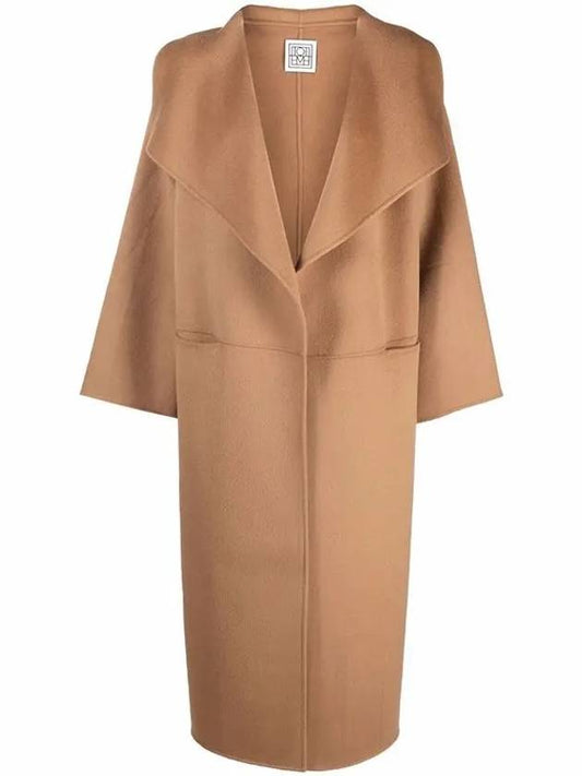 Signature Wool Cashmere Single Coat Camel - TOTEME - BALAAN 2