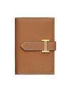 Bearn Gold Hardware Mini Card Holder Gold - HERMES - BALAAN 1