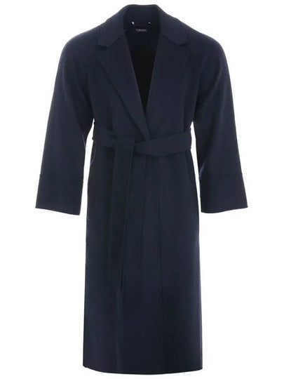 Agata Virgin Wool Single Coat Navy - MAX MARA - BALAAN 2