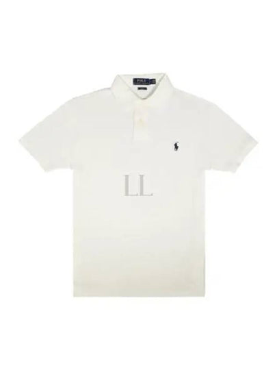 Pony Embroidered Logo Stretch Cotton Short Sleeve Polo Shirt White - POLO RALPH LAUREN - BALAAN 2