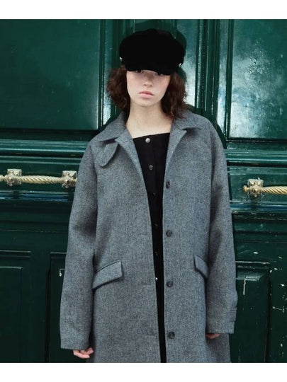 Francis Winter Wool Single Coat Charcoal - LETTER FROM MOON - BALAAN 2