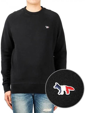 Men s Tricolor Fox Sweatshirt FM00322KM0001 BLACK 271624 - MAISON KITSUNE - BALAAN 1